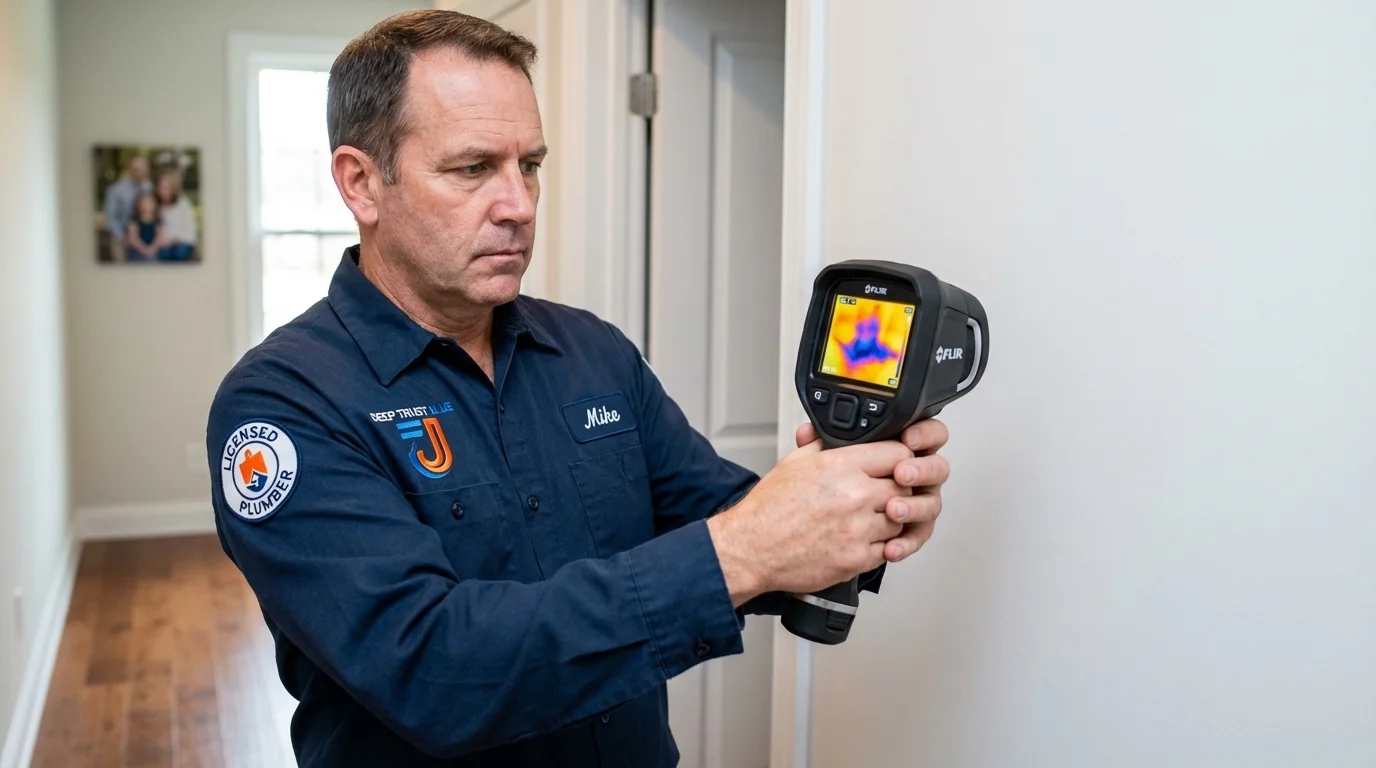 Thermal imaging leak detection by Johns Plumbing LLC in Newcastle